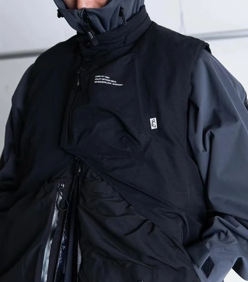 West Mountain Good Cow COMFY Outdoor Functional Waterproof Casual Trendy CMF 3D Cutting Hiking down Vest Loose Fit Youth Faion