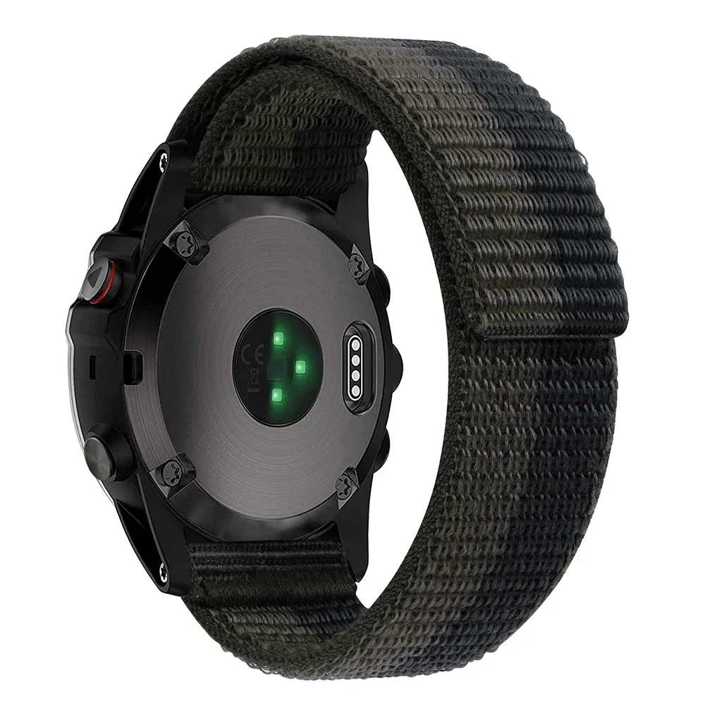 Premium Nylon Hook & Loop Strap Watchband - Durable & Adjustable 26mm/22mm Bracelet