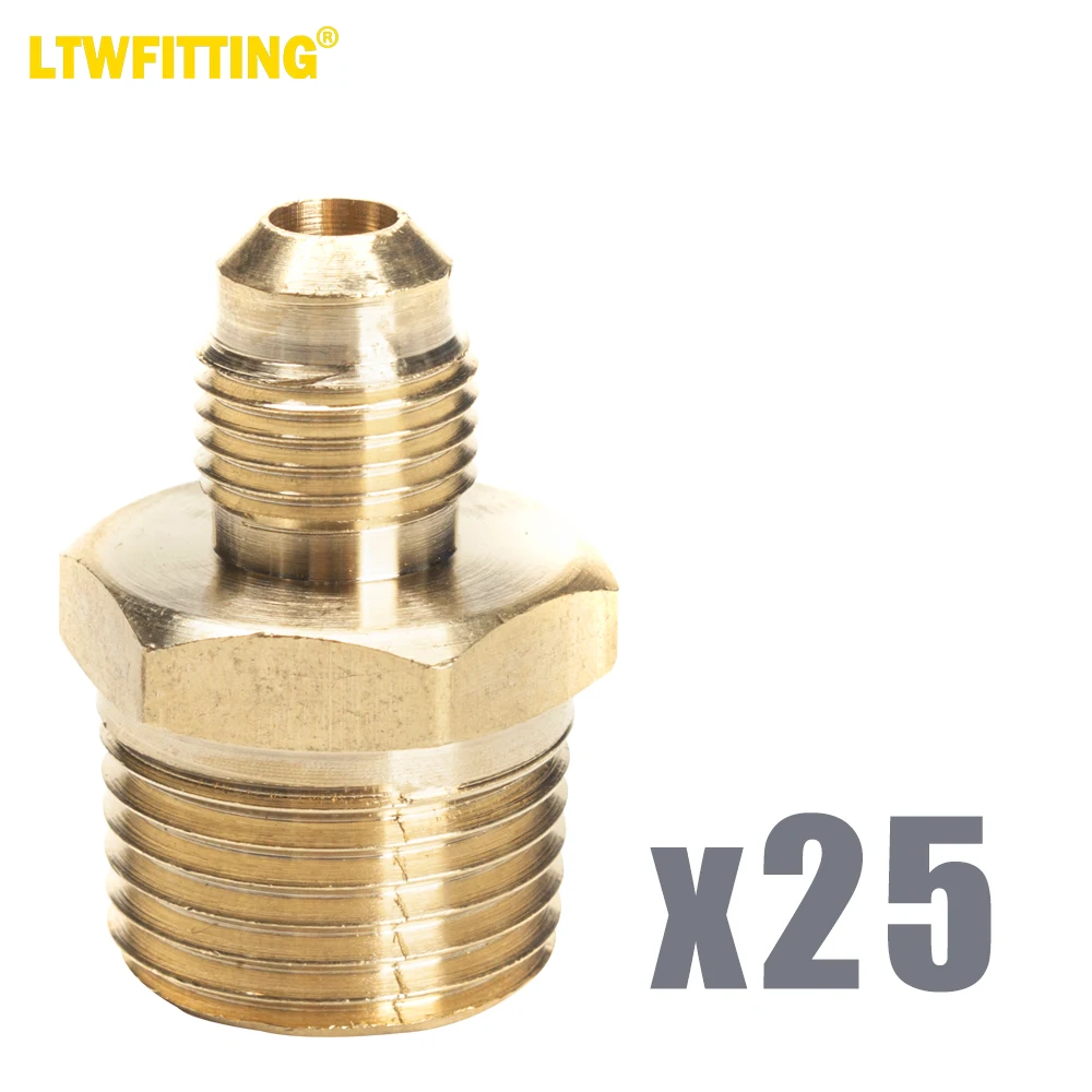 

Латунная раковина LTWFITTING 5/16 дюйма OD x 1/2 дюйма, Мужской NPT соединитель, трубчатый фитинг (комплект из 25 шт.)