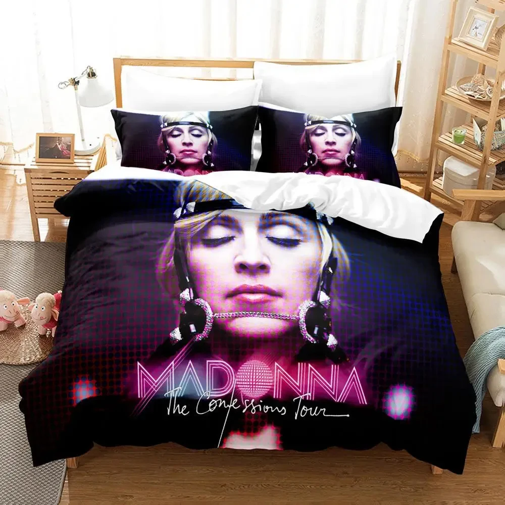 3D Print Sexy Madonna Bedding Set Duvet Cover Bed Set Quilt Cover Pillowcase Comforter king Queen Size Boys Adult Bedding Set 2