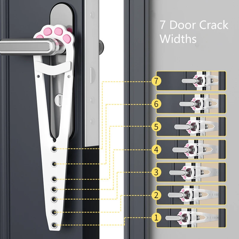 Pet Door Adjustable Pet Door Opener No Punching Cat Door Holder Latch Security Lock Flap for Dog Cats