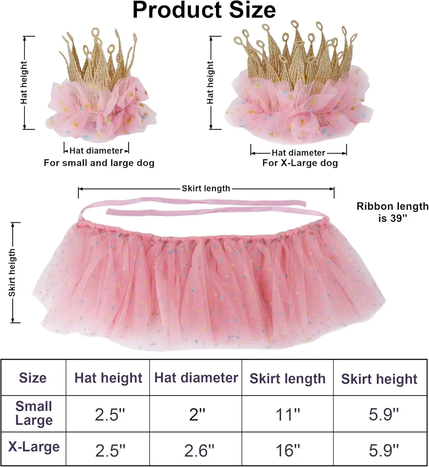 Dog Birthday Hat Bandana Girl-Dog Puppy Birthday Party Supplies-Pink Tutu BirthdayHat Scarf Bow