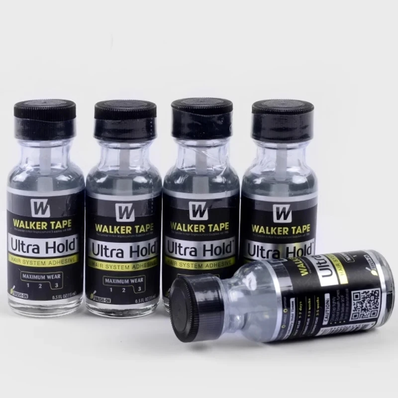 0.5oz/15ml Walker Tape Ultra Hold Lace Wig Glue Waterproof Transparent Lace Adhesive for Hair Replacement Brush-on Glue wig glue hair bonding glue lace wig glue