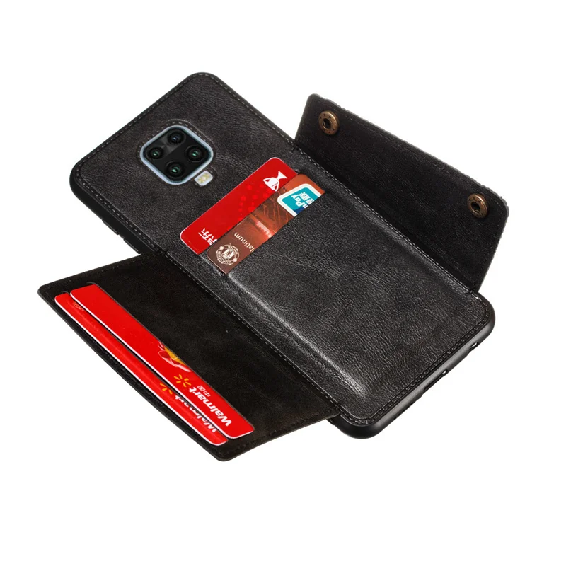 Elegant Leather Wallet Case with Magnetic Car Holder and Flip Card Slots