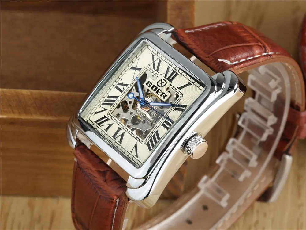 Rechthoekig Horloge Mannen Fashion Zwart Vierkant Horloge Mannen