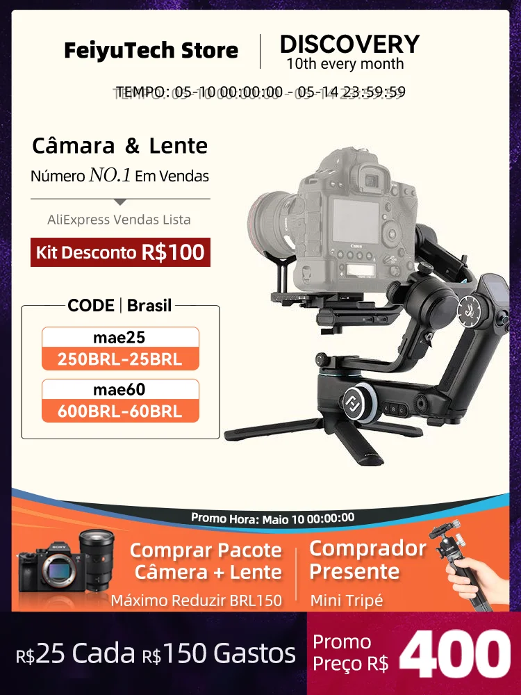 FeiyuTech SCORP Pro Official 3 Axis Gimbal Stabilizer for DSLR