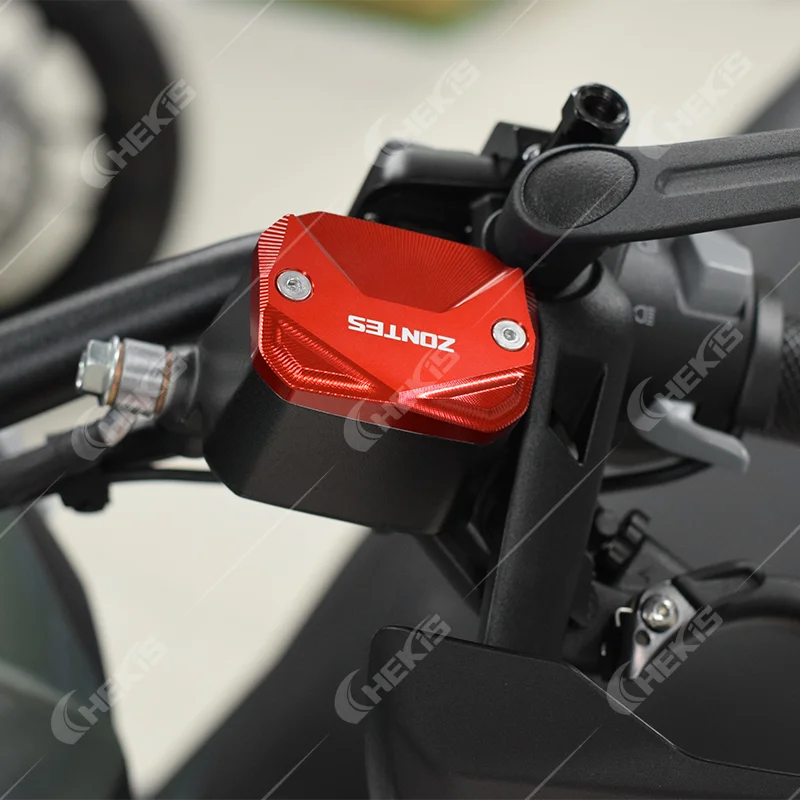Chekis Is Suitable for Zontes 368g 368E 368K 368D 368m 501g Motorcycle Modification Parts, Brake Master Cylinder Cover, Aluminum Alloy Oil Tank Cover, Hydraulic Oil Tank Decorative Cover