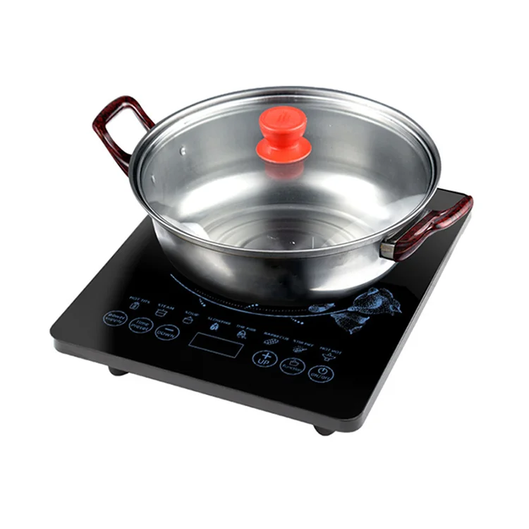 Factory Price Electric Stove, Single Burner LED 2200W Button Cooktop Household Induction Cooker/