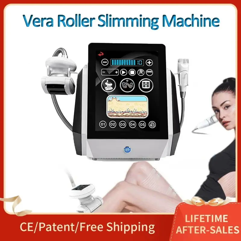 

Professional RF Vacuum Vera Roller Slimming Machine Portable Body Shape Weight Loss Fat Reduce Skin Tight Lifting Beauty Machine