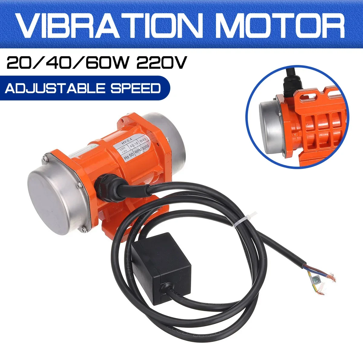 Motor Vibratório de Velocidade Ajustável para Máquina de Alimentação Shotconcrete Machine Washing Machine Motor Velocidade Controller 15w 30w 220v
