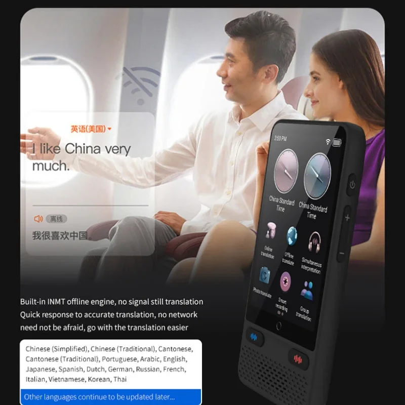 Portable S85 Translator Device Big Screen 138 Languages Voice Tradutor Intelligent Real-time Offline Translation hot sale
