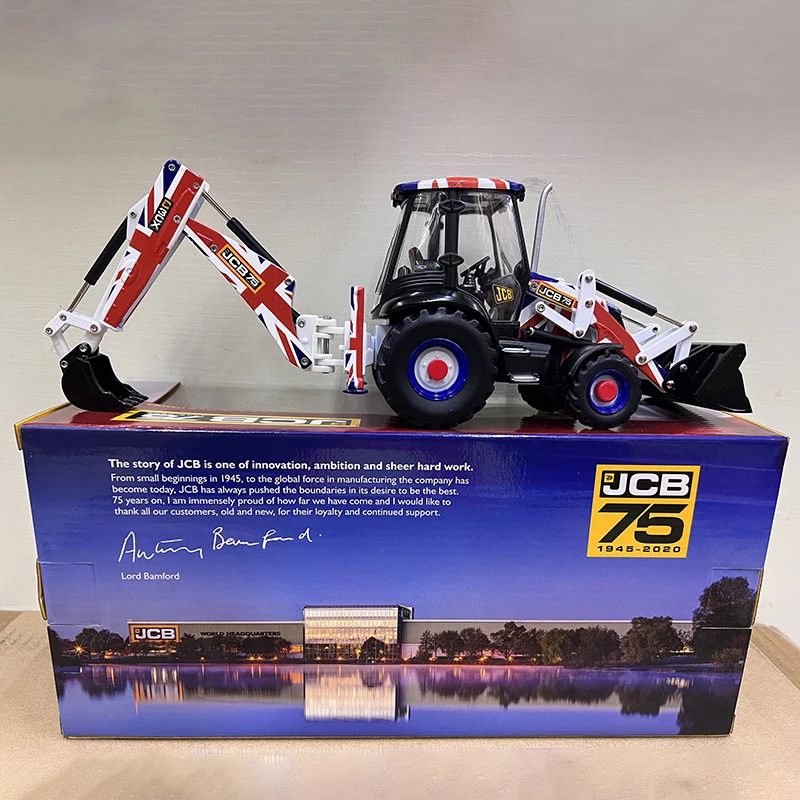Britains Diecast Alloy 1:32 Scale Jcb 3Cx Escavatore 75Th Anniversary Limited Edition Cars Model Adult Toy Souvenir Classics Gift