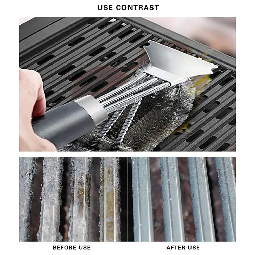 Barbecue Grill BBQ Brush Clean Tool Grill Accessories Stainless Steel Bristles Non-stick Cleaning Brushes Barbecue Accessories barbecue cleaning tools grill brush cleaning brushes