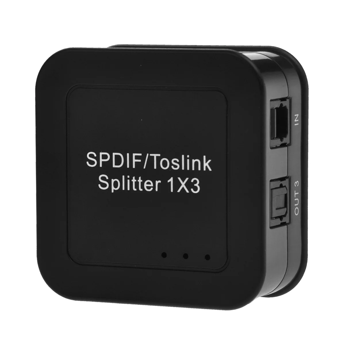 

Portable 1 In 3 Out SPDIF / Digital Optical Audio Splitter 1x3 with EU-plug Power Adapter (Black)