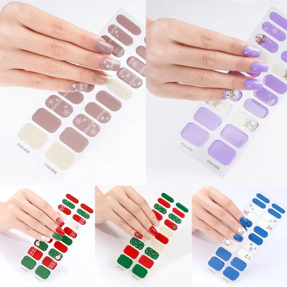 

Nail Polish Gel Nail Stickers Full Cover Self Adhesive Nail Art Sticker Gel Style Fashion Design Nail Decoration