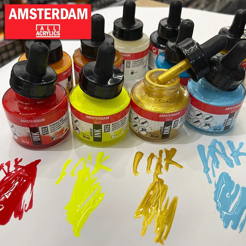 Dutch Amsterdam Acrylic INK 30ml Light Resistant Waterproof Liquid