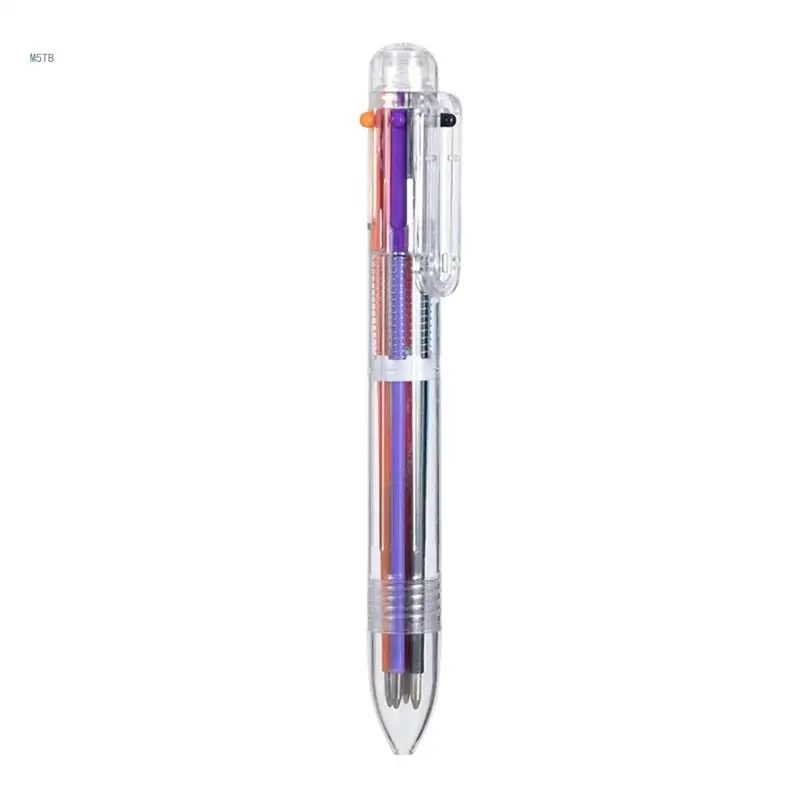 

6-in-1 Ballpoint Pen Retractable Colorful Ballpoint Pen Fun Writing Pen for Kids Dropship