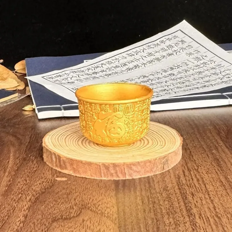 Alloy household tea cup for Baifu one cup metal crafts gift small gifts home decoration