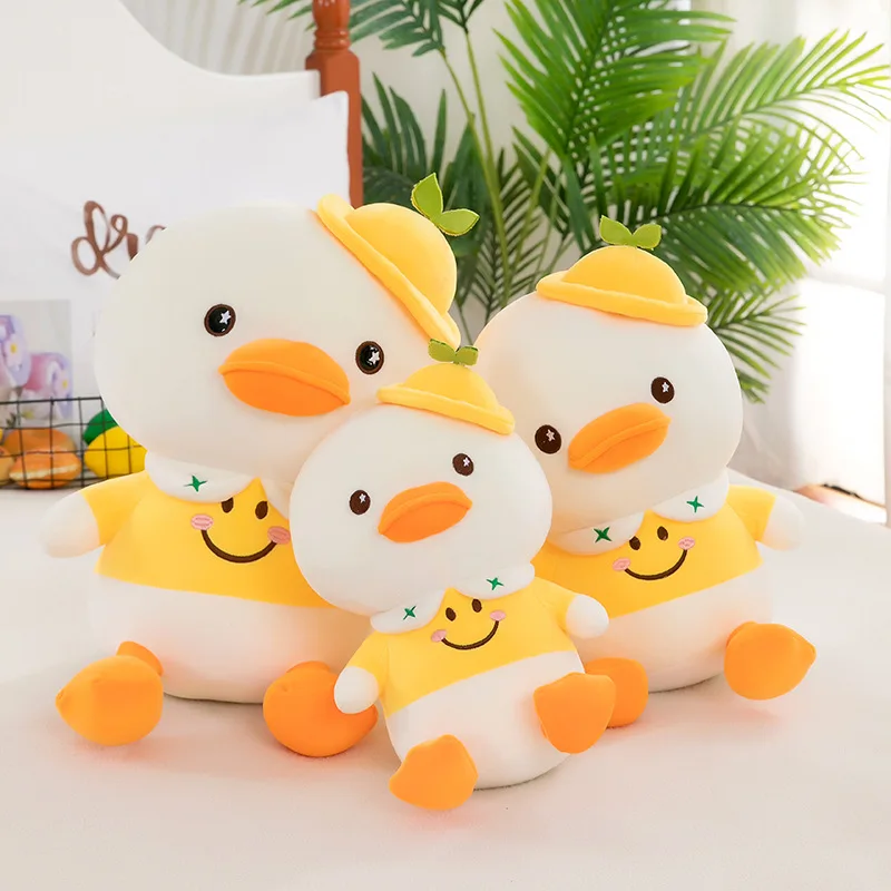 35cm Duck Cute Plush Dolls Baby Cute Animal Dolls Soft Cotton Stuffed Home Soft Toys Sleeping Mate Stuffed Toys Gift Kawaii