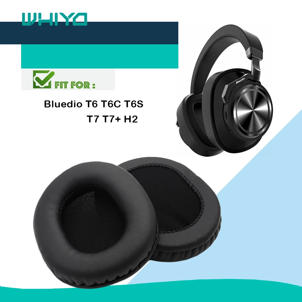 Cuscini Auricolari Di Ricambio Per Bluedio T6, T6S, T6C, T7, T7+ – Con Coperchio In Pelle