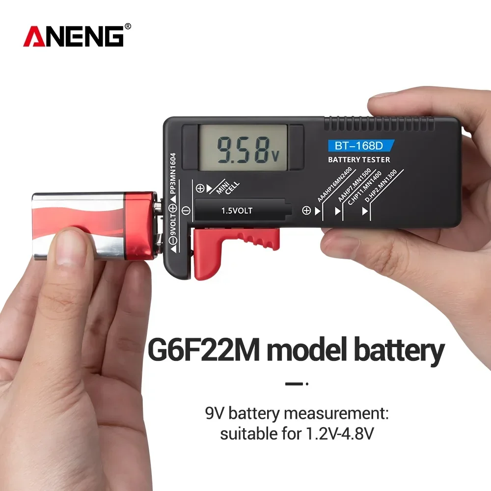디지털 배터리 테스터 ANENG BT-168/ BT-168D 용량 확인 충전 표시기 배터리 DIY 전자 테스트 장비 도구