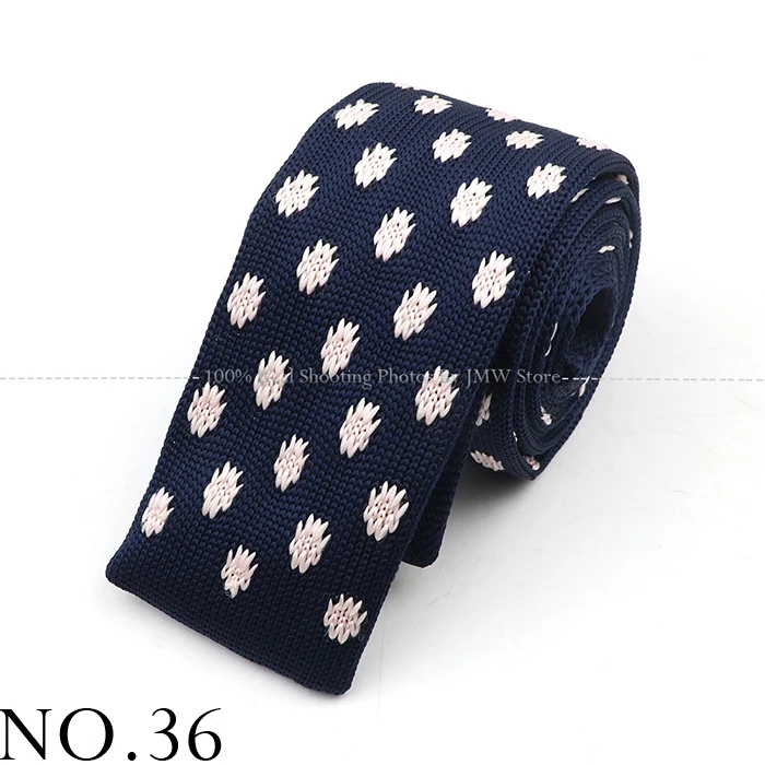 Mode Herren Blumen Strick Strick Krawatte bunte Krawatte Krawatte Druck gestreifte schmale schlanke dünne gewebte schlichte Decke schmale Krawatten – Detail 36