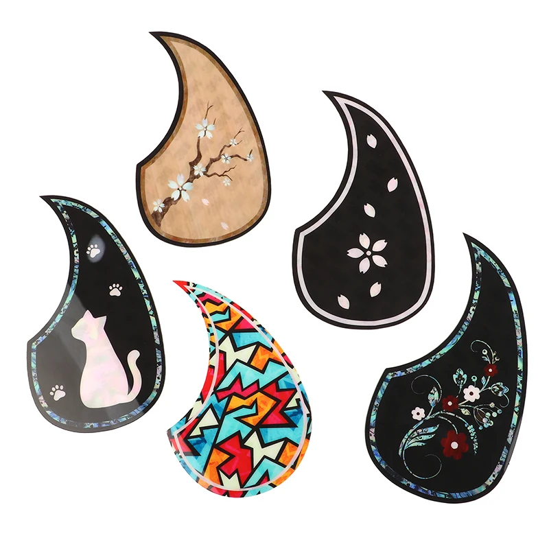 

1pc Guitar Pickguard Sticker Professional DIY Guitar Pickguard Scratch Plate Self-Adhesive Soundhole Protective Sticker