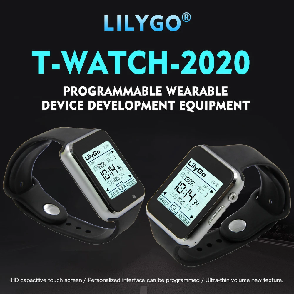 

LILYGO Smart Watch TTGO T-Watch-2020 ESP32 Main Chip 1.54 Inch Touch Display Programmable Wearable Environmental Interaction