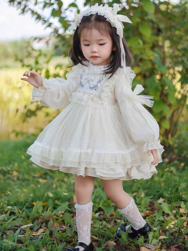 Children's Spanish Princess Dress Lolita Dress First Birthday Flower Girl Dresses for Girls Eid