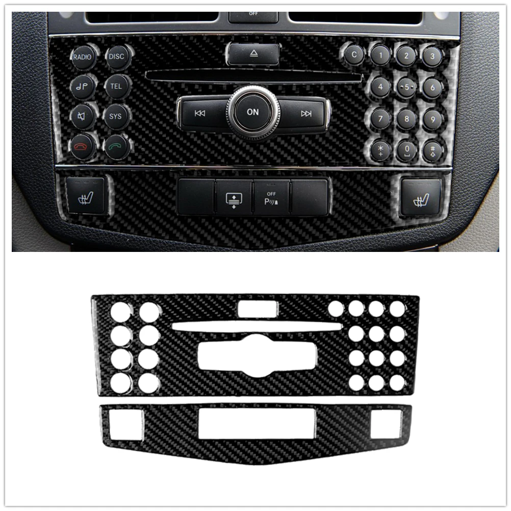 

Наклейка на центральную консоль, панель CD, крышка, кнопка переключения автомобиля, кнопка управления, наклейка для Mercedes Benz C Class W204 C180 C200 C260 2007-2010