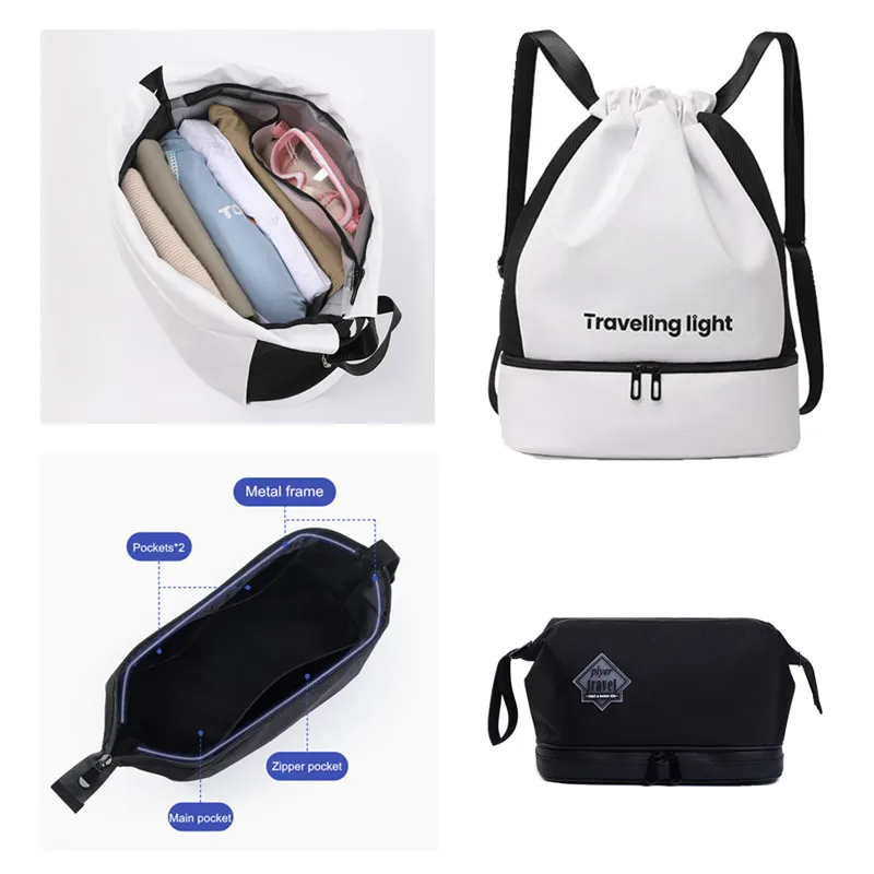 Swimming Bag Waterproof Gym Supplies Man Swimsuit Water Pool Punching Women Shoe Pocket Fitness Backpack Sport Beach Accessories