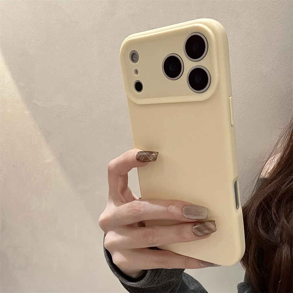 Ultra Thin Silicone Matte Soft Phone Case with Air Lens Protection and Shockproof Cover