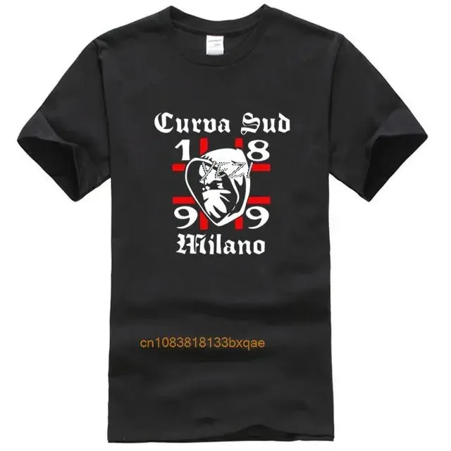 Maglia Maglietta Da Uomo Milan Ultras Rossonero Curva Sud Milano.Webp