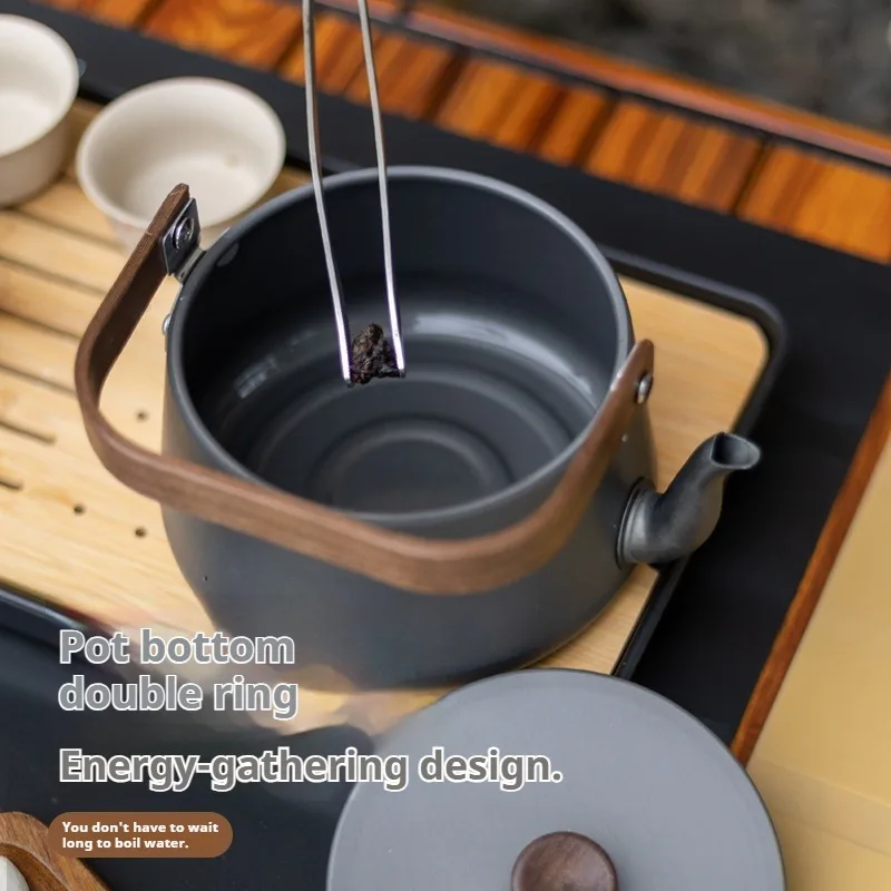 Camping Cookware Camping Cookware Set Coffee and Tea Kettle Outdoor Aluminum Alloy Kettle Portable