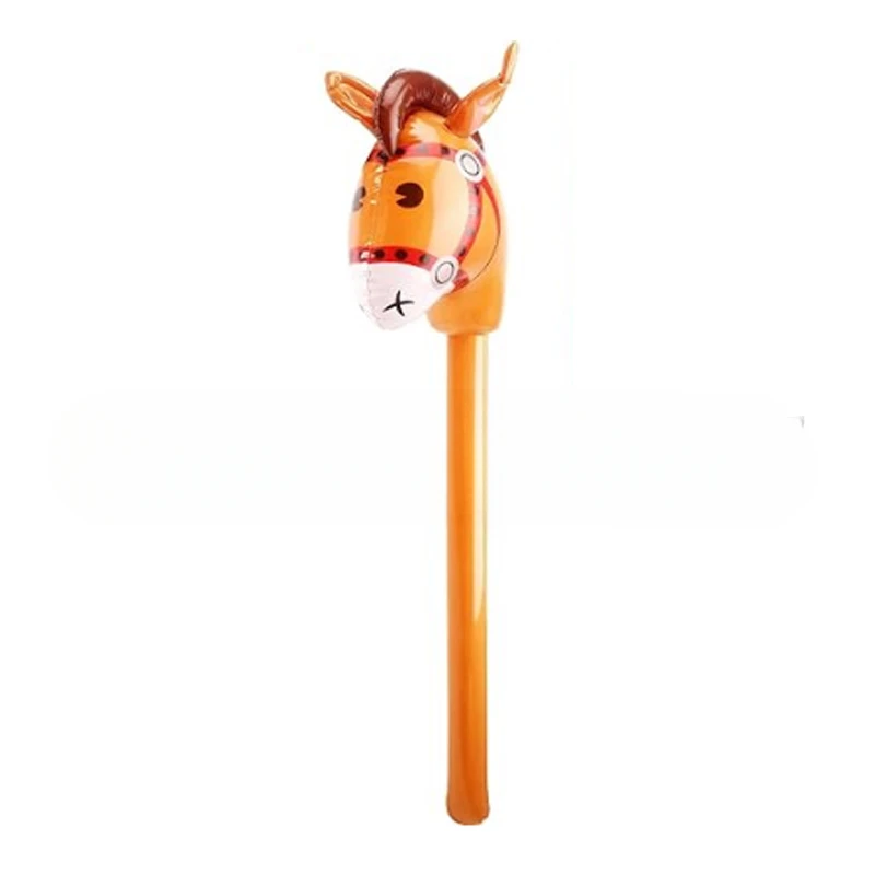 Animal Head 1pc New Animal Long Stick Inflatable Horse Head Stick Inflatable Unicorn Children's Toy Horse