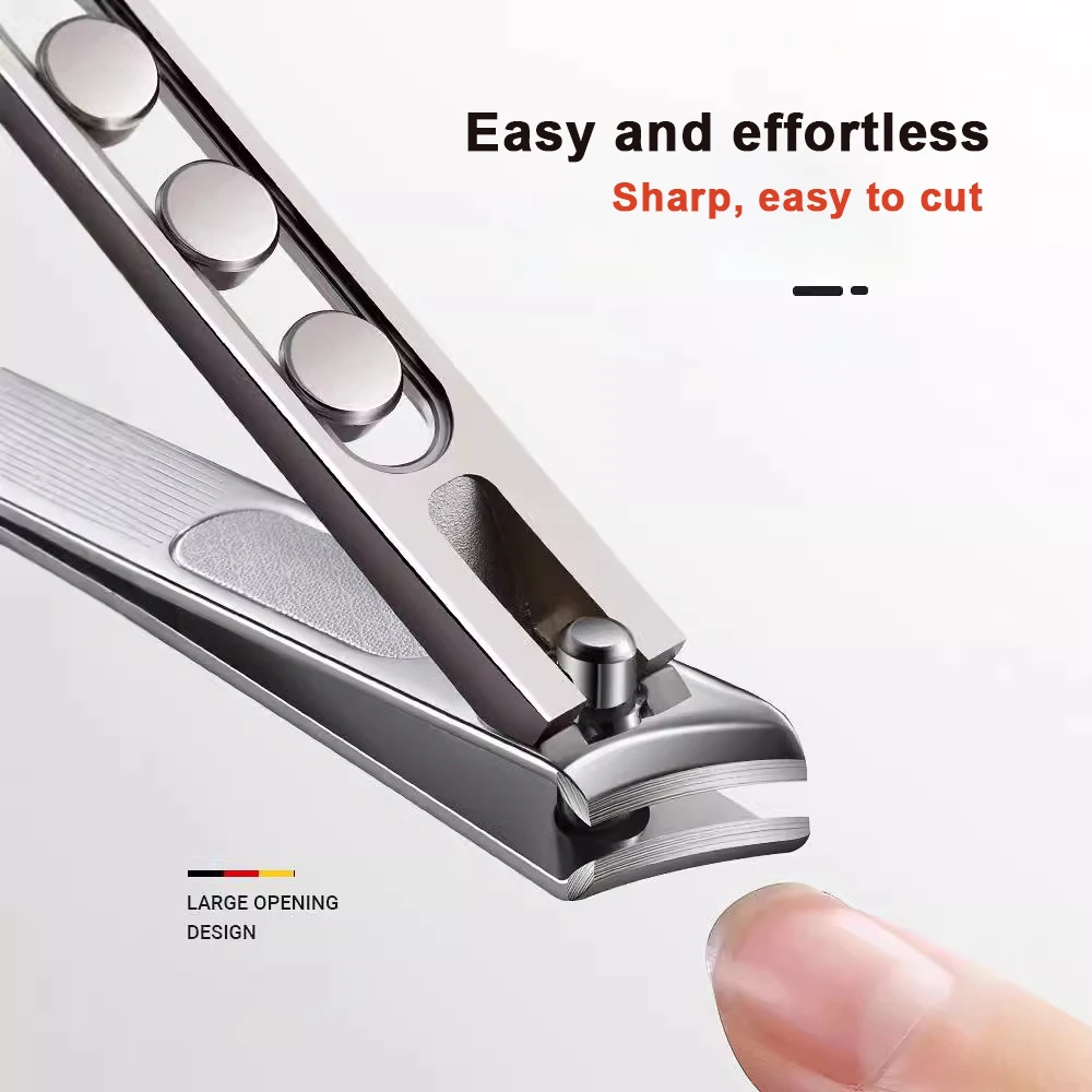 Nail clippers Diagonal nail clippers Titanium steel nail large furrow manicure tool anti-splash idea gift 1Pcs