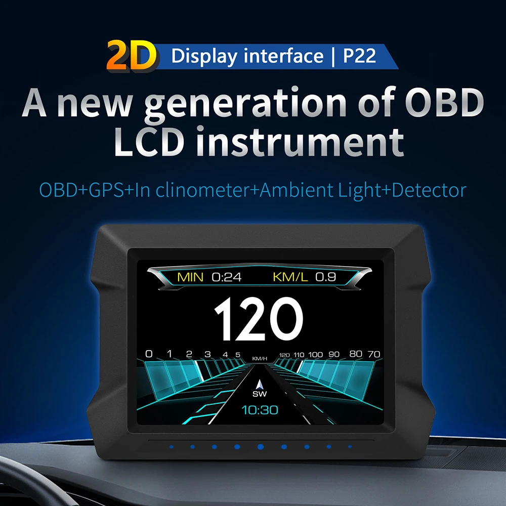 ٱ ڵ HUD OBD2 GPS ڵ LCD  ÷ º ǻ  ӵ  溸  µ, ǰ