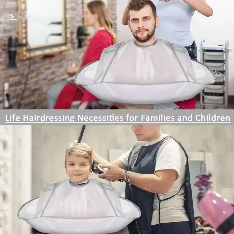 성인 어린이 이발 망토, 접이식 염색 앞치마, 헤어 커팅, 미용 케이프, 통기성 가정용 이발 도구