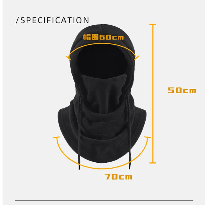 Winter Thermal Neck Warmer Outdoor Polar Fleece Balaclava Scarf Skiing Face Mask Snood Hood Hat Windproof Keep Warm Cycling Cap - Image 6