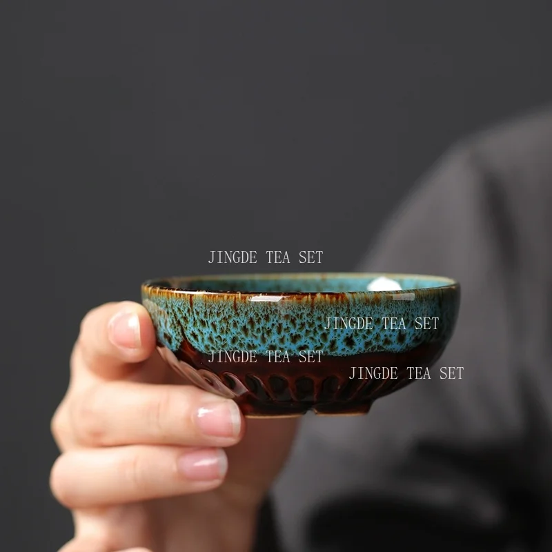 50ml Kiln Made Tea Cups Utensils Single Master Cup Ceramic Tea Cup Small Capacity Tea Bowl Drinking Utensils Teaset Accessories