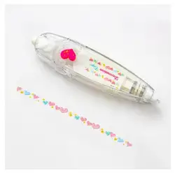 Kawaii Animal-Themed Decorative Correction Tape for Journals and Art Projects (Pink Heart)