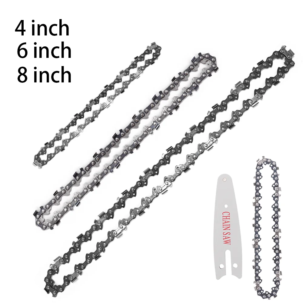Mini Steel Chainsaw Chains Electric Saw Blade Electric Power Tool Saw Accessory Replacement Wood Cutting 4In 6 Inch 8 Inch Chain mini chainsaw electric chainsaw electric saw chainsaw chains
