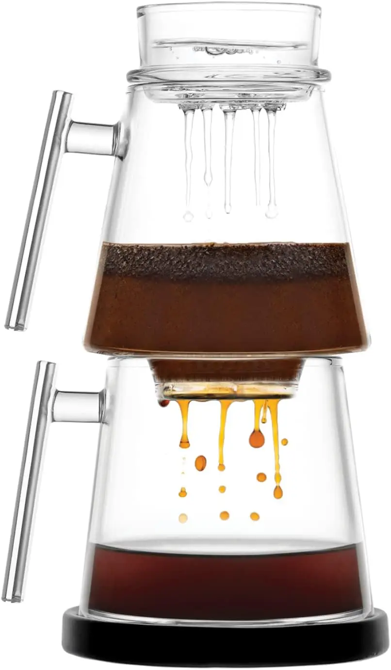 

Pour Over Coffee Maker Kit | 6 Piece Set w/Mug | Built-In Paperless Reusable Glass Filter | Easy to Clean | Made of Borosilicate