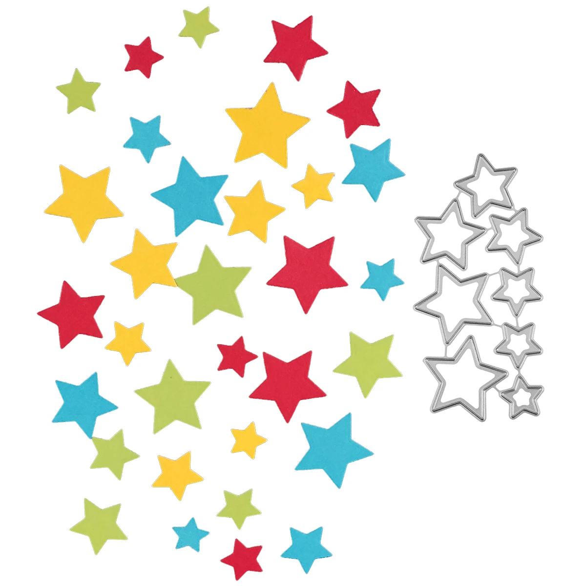 Stars Metal Cutting Dies Stencil Scrapbooking DIY Album Stamp Paper for Handmade Greeting Cards Embossing Decor Craft