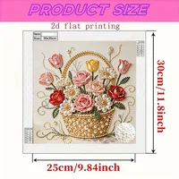 1 set, new DIY pearl painting, flower, pattern, diamond painting kit frameless 6