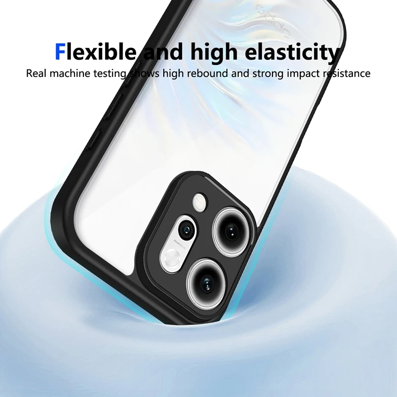 Crystal Clear Shockproof Silicone Phone Case with TPU Bumper