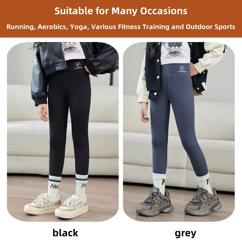 Girls Velvet Thickened Leggings High Waist Autumn Winter