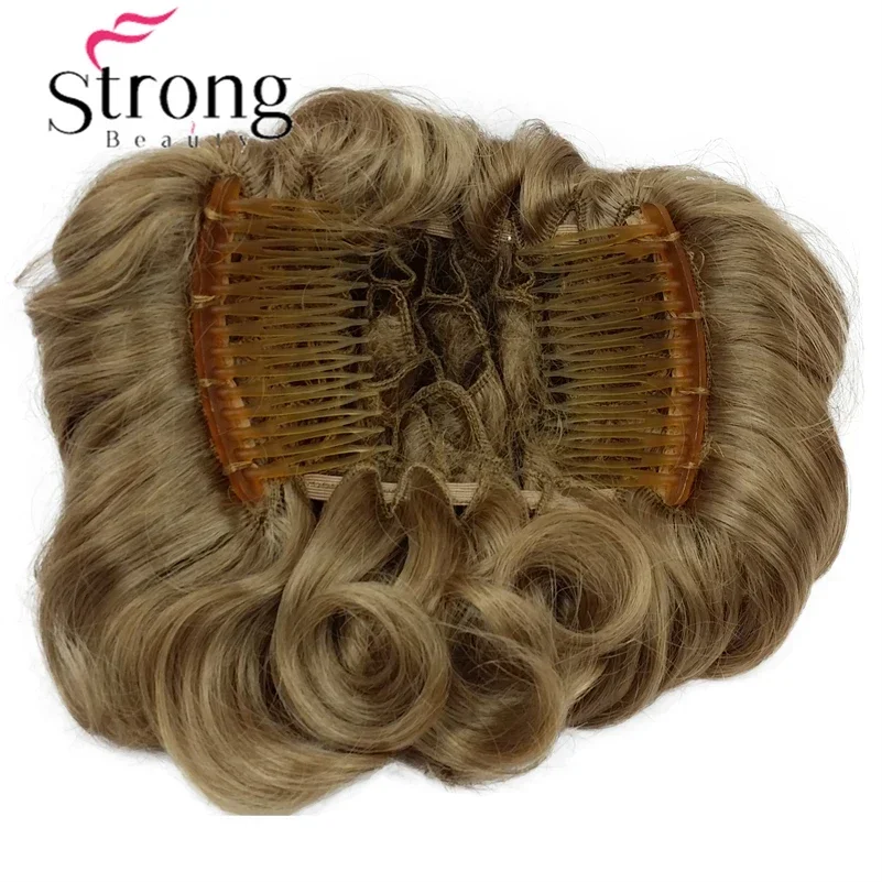 Short Messy Curly Dish Hair Bun Extension Easy Stretch hair Combs Clip in Ponytail Extension Scrunchie Chignon Tray Ponytail