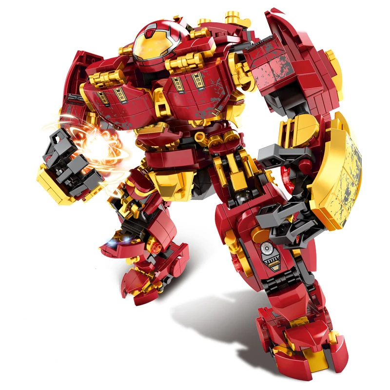 Superheroes Mecha Building Blocks Toys for Boys Super Armor Robot Model Military Warrior Action Figures Gifts for Kids Children 4