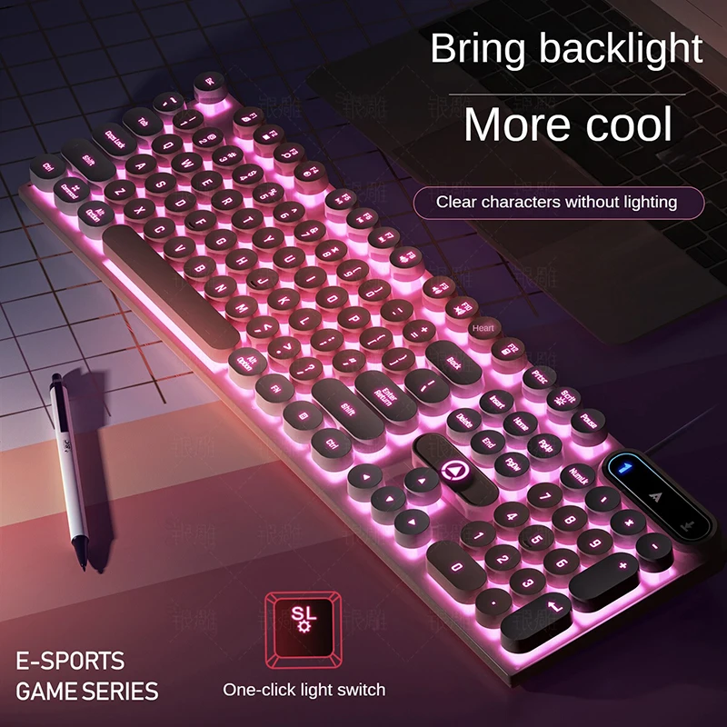 

Ultimate Gaming Experience with Luminous Mechanical Feel Keyboard for E-sports and Online Games